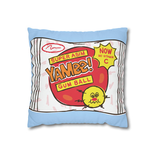 A Gummy Pun Spun Polyester Square Pillow Case