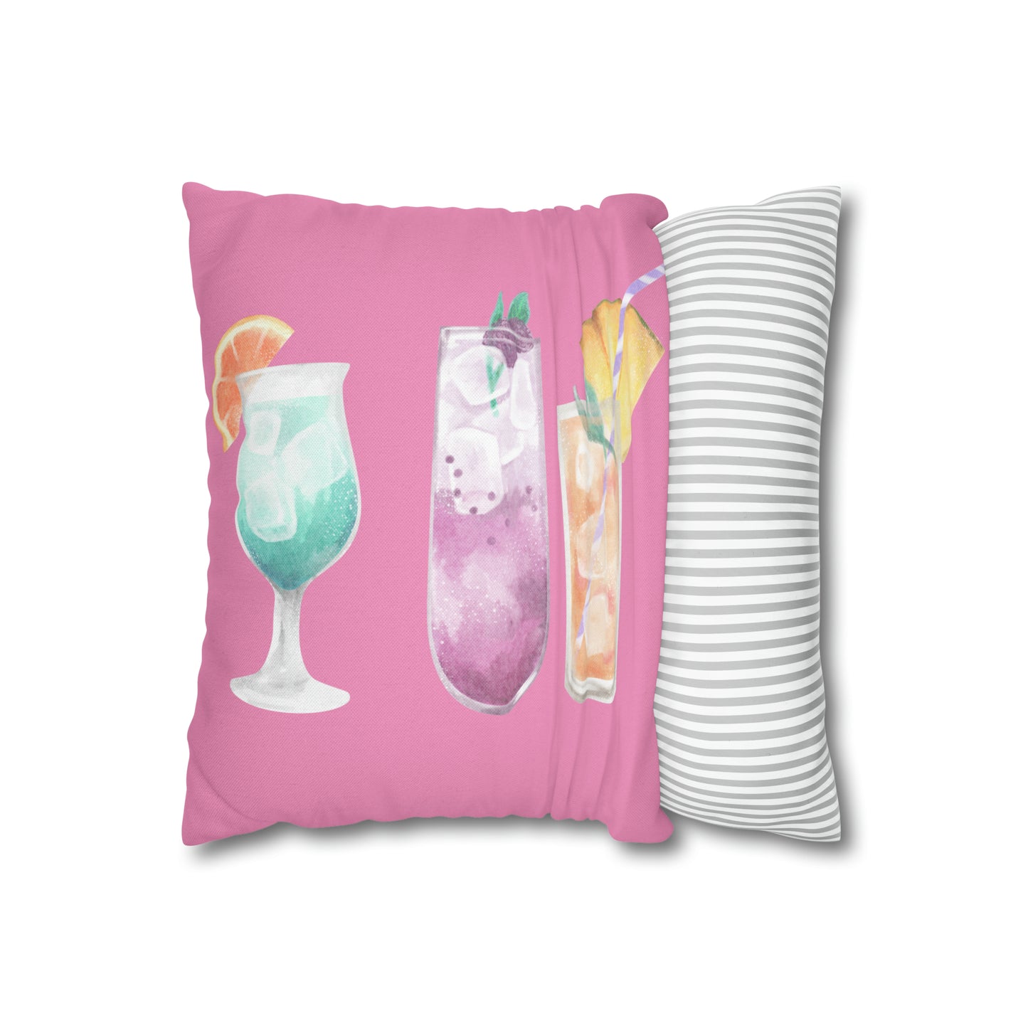 Let's have a Palm Beach Cocktail Spun Polyester Square Pillow Case