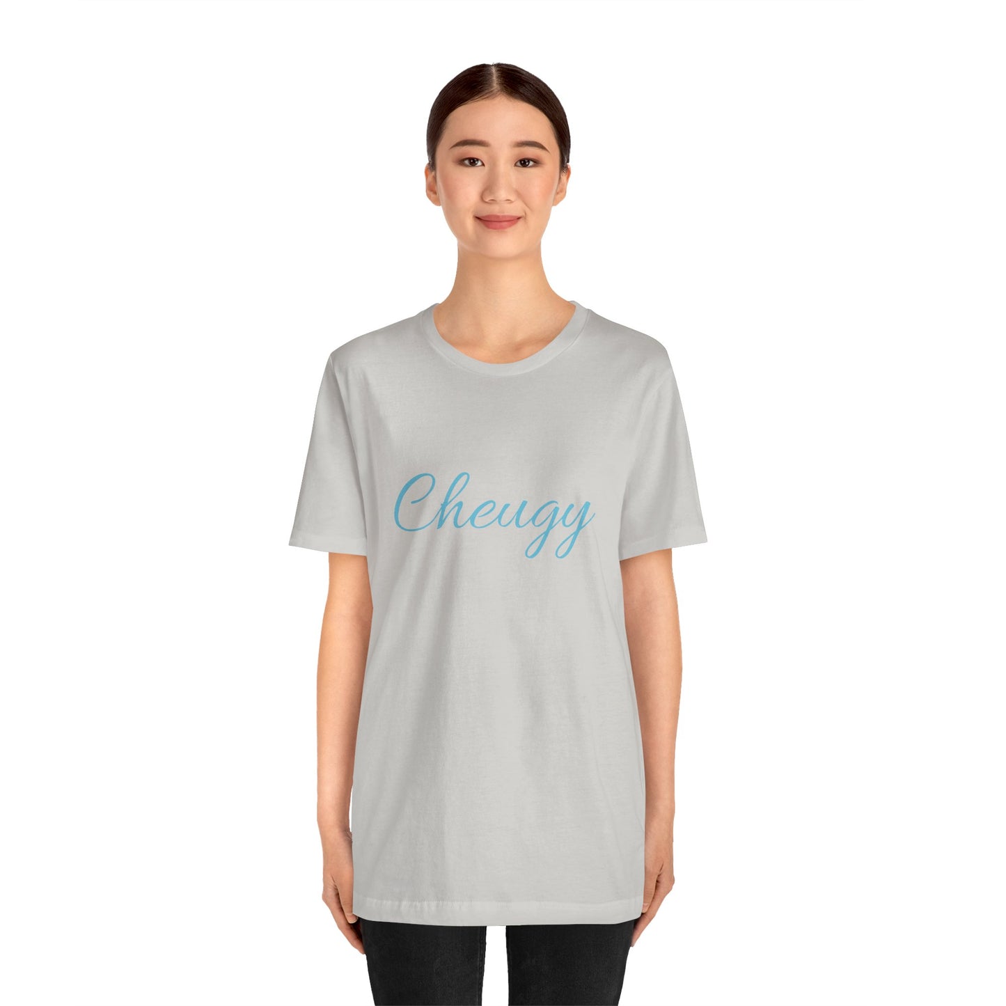 Introducing our cheeky and self-aware "Cheugy" T-shirt - the ultimate ode to embracing your unique style with a touch of humor! 😄 Unisex Jersey Short Sleeve Tee