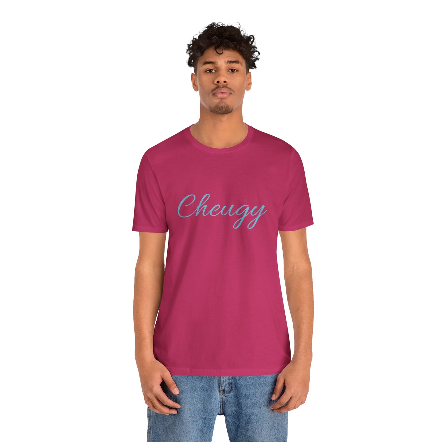 Introducing our cheeky and self-aware "Cheugy" T-shirt - the ultimate ode to embracing your unique style with a touch of humor! 😄 Unisex Jersey Short Sleeve Tee