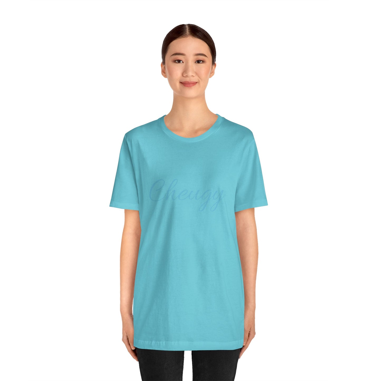 Introducing our cheeky and self-aware "Cheugy" T-shirt - the ultimate ode to embracing your unique style with a touch of humor! 😄 Unisex Jersey Short Sleeve Tee