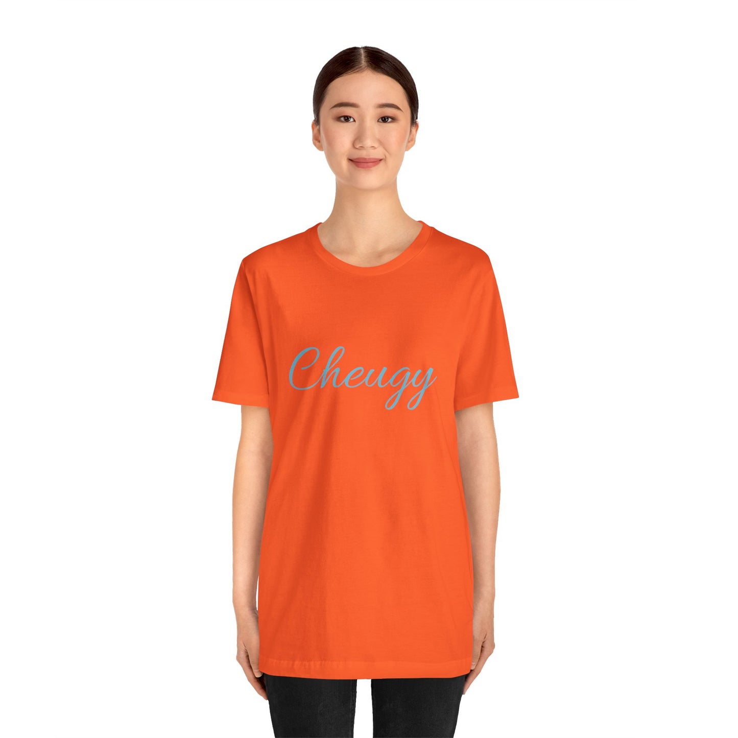 Introducing our cheeky and self-aware "Cheugy" T-shirt - the ultimate ode to embracing your unique style with a touch of humor! 😄 Unisex Jersey Short Sleeve Tee