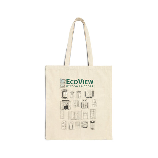 Eco-Friendly Cotton Canvas Tote Bag - Stylish Window Design