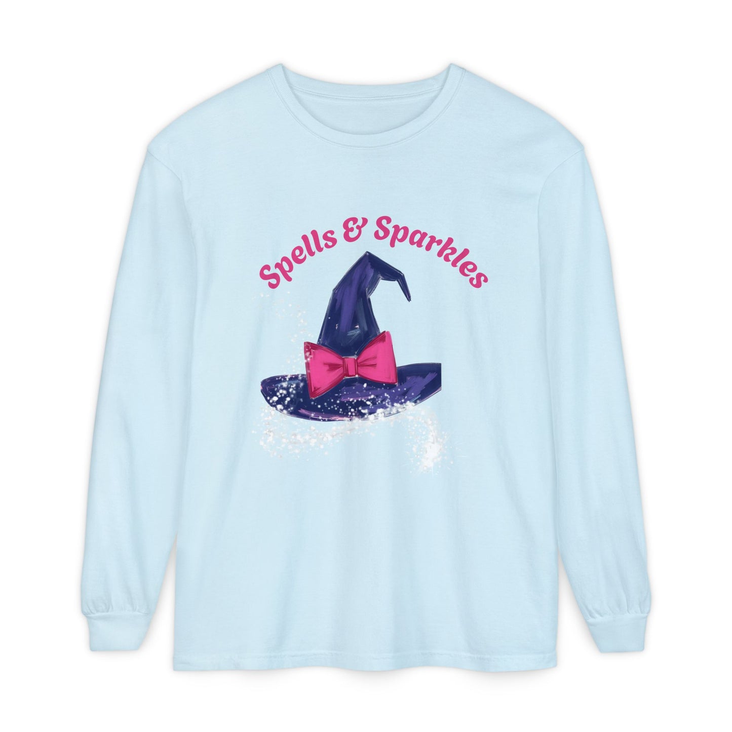 Spooky Charm Long Sleeve Tee, Halloween Shirt, Witchy T-Shirt, Magic Apparel, Fun Gift Idea for Fall Celebrations